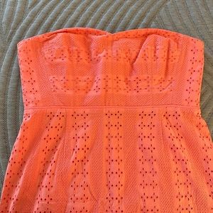 Strapless J Crew crochet dress